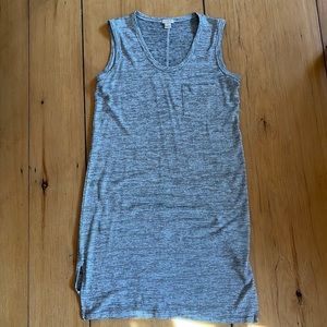 J Crew tank dress with pocket, size XS Black and white heathered.